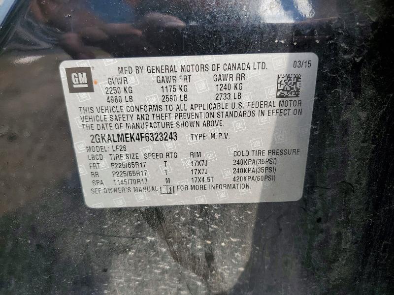 63908696 :رقم المزاد ، 2GKALMEK4F6323243 vin ، 2015 Gmc Terrain مزاد بيع