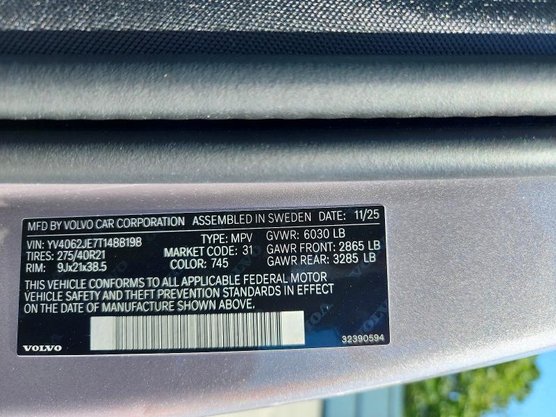 Продажа на аукционе авто 2026 Volvo Xc90, vin: YV4062JE7T1488198, номер лота: 64027446