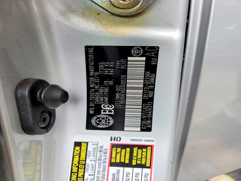 62987406 :رقم المزاد ، 2T1BURHE6GC609529 vin ، 2016 Toyota Coroalla مزاد بيع