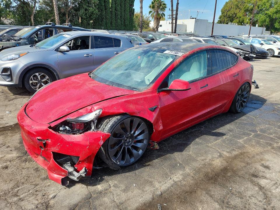 2023 Tesla Model 3 მანქანა იყიდება აუქციონზე, vin: 5YJ3E1EC3PF508241, აუქციონის ნომერი: 64307786
