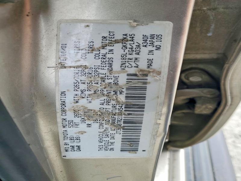 65116846 :رقم المزاد ، JT3HN87R210345429 vin ، 2001 Toyota 4runner مزاد بيع
