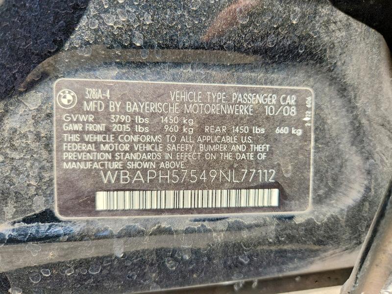 Продаж на аукціоні авто 2009 Bmw 328, vin: WBAPH57549NL77112, номер лоту: 66396696