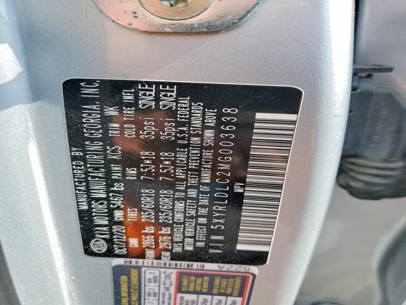 Aukcja sprzedaży 2021 Kia Sorento, vin: 5XYRLDLC2MG003638, numer aukcji: 65868686