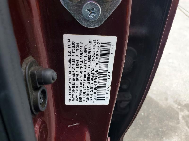 Aukcja sprzedaży 2014 Honda Civic, vin: 19XFB2F59EE041647, numer aukcji: 63308336