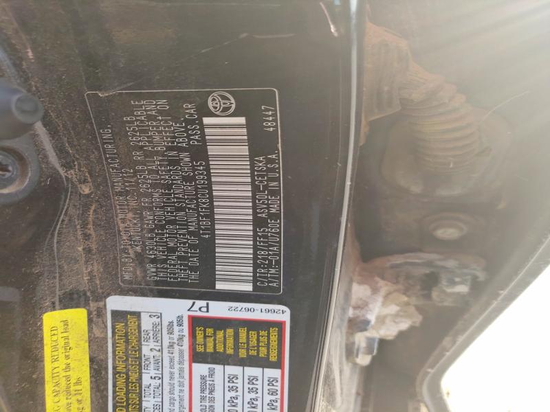 2012 Toyota Camry მანქანა იყიდება აუქციონზე, vin: 4T1BF1FK8CU199345, აუქციონის ნომერი: 65770626