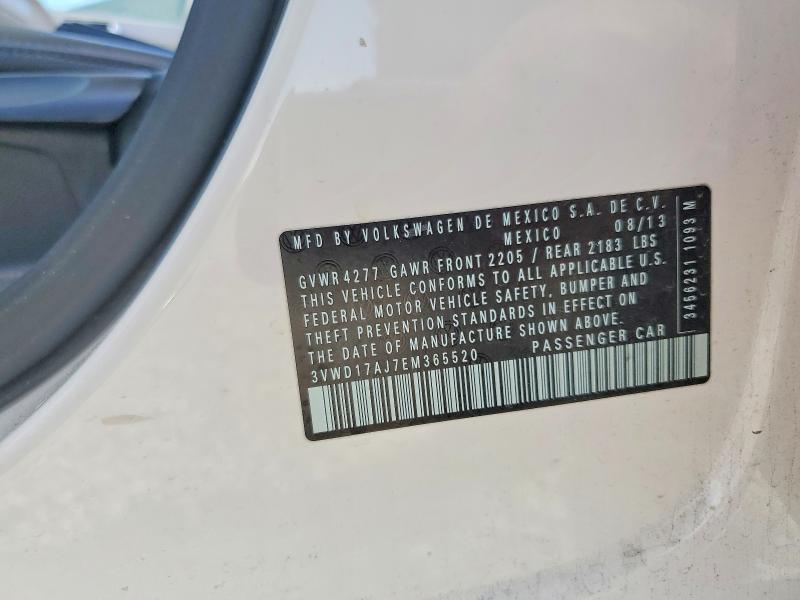 Продажа на аукционе авто 2014 Volkswagen Jetta, vin: 3VWD17AJ7EM365520, номер лота: 66609016
