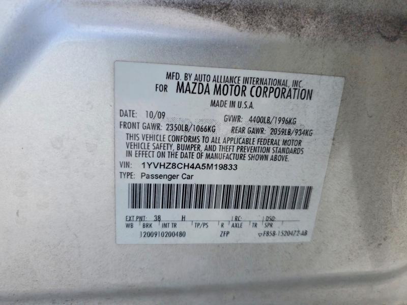 Продаж на аукціоні авто 2010 Mazda 6, vin: 1YVHZ8CH4A5M19833, номер лоту: 66098186