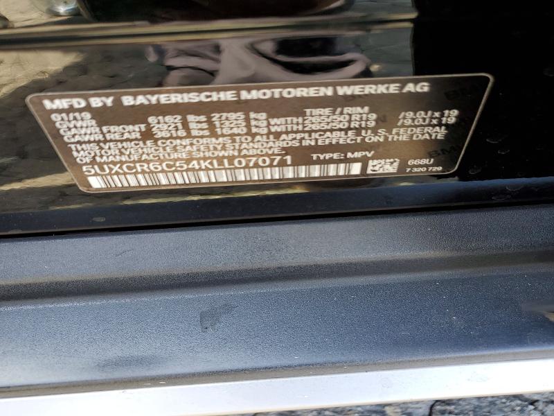 2019 Bmw X5 მანქანა იყიდება აუქციონზე, vin: 5UXCR6C54KLL07071, აუქციონის ნომერი: 64094286