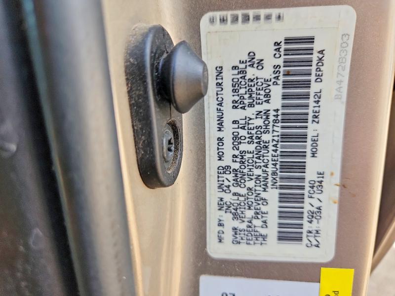 Продажа на аукционе авто 2010 Toyota Corolla, vin: 1NXBU4EE4AZ177844, номер лота: 64299686