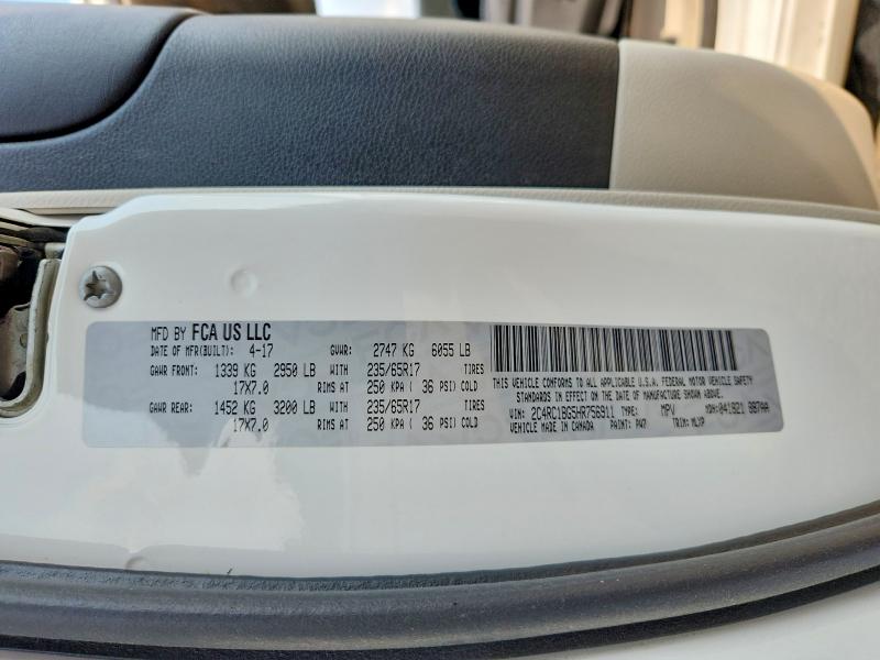 Auction sale of the 2017 Chrysler Pacifica, vin: 2C4RC1BG5HR756911, lot number: 63733326