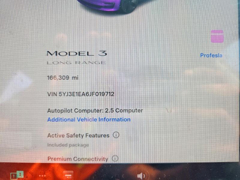 2018 Tesla Model 3 მანქანა იყიდება აუქციონზე, vin: 5YJ3E1EA6JF019712, აუქციონის ნომერი: 64456746