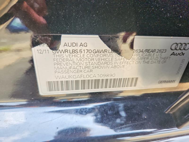 Aukcja sprzedaży 2012 Audi S4, vin: WAUKGAFL0CA109890, numer aukcji: 64822436