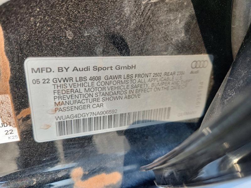 Продажа на аукционе авто 2022 Audi Rs3, vin: WUAG4DGY7NA906592, номер лота: 63874626
