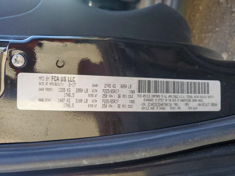 66060356 :رقم المزاد ، 2C4RDGEG5HR700110 vin ، 2017 Dodge Grand Caravan مزاد بيع