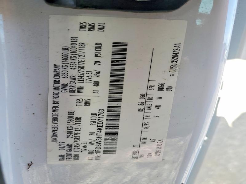 Продаж на аукціоні авто 2019 Ford F350, vin: 1FD8W3HT4KED71763, номер лоту: 65727246