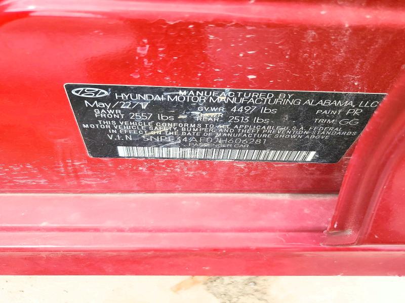 66400176 :رقم المزاد ، 5NPE34AF0JH606281 vin ، 2018 Hyundai Sonata مزاد بيع