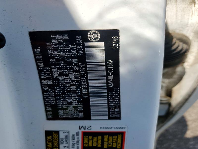 66063316 :رقم المزاد ، 4T1BF3EK3AU549717 vin ، 2010 Toyota Camry مزاد بيع