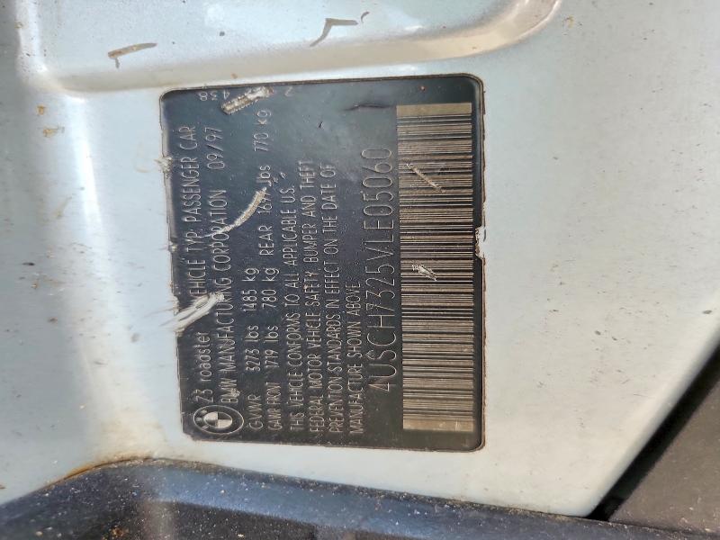 1997 Bmw Z3 მანქანა იყიდება აუქციონზე, vin: 4USCH7325VLE05060, აუქციონის ნომერი: 66498336