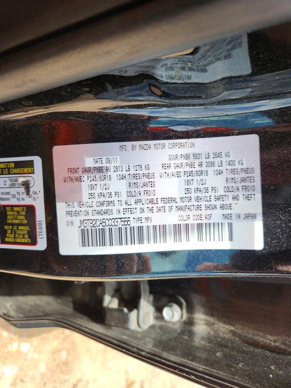 63783336 :رقم المزاد ، JM3TB2CA5C0337556 vin ، 2012 Mazda Cx-9 مزاد بيع