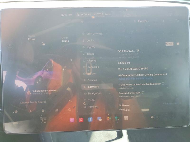 Продажа на аукционе авто 2024 Tesla Model 3, vin: 5YJ3E1EBXRF735050, номер лота: 64439446