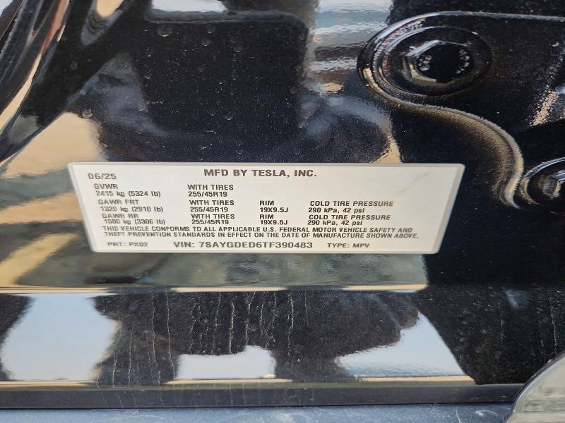 Aukcja sprzedaży 2026 Tesla Model Y, vin: 7SAYGDED6TF390483, numer aukcji: 63167046