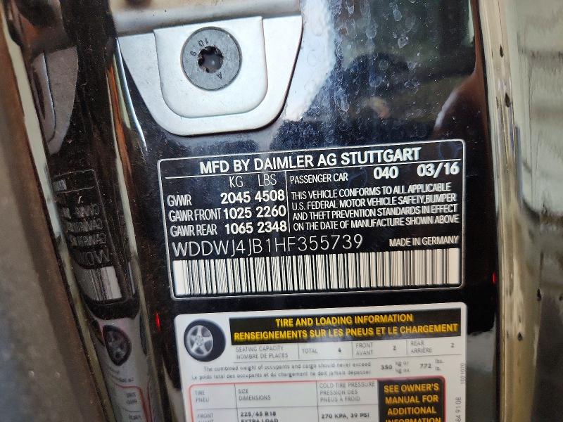 63782036 :رقم المزاد ، WDDWJ4JB1HF355739 vin ، 2017 Mercedes-benz C مزاد بيع