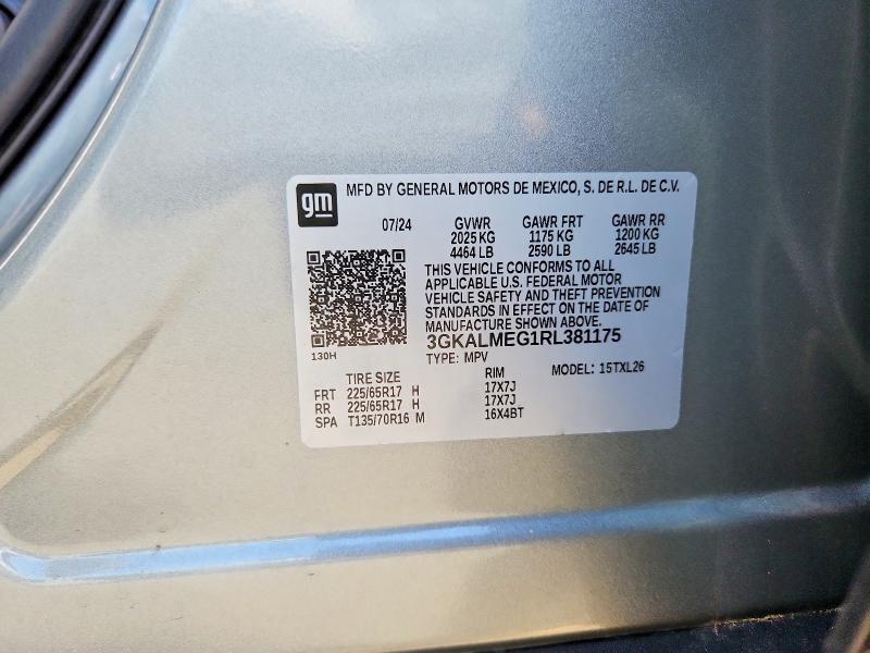 Aukcja sprzedaży 2024 Gmc Terrain, vin: 3GKALMEG1RL381175, numer aukcji: 63346116