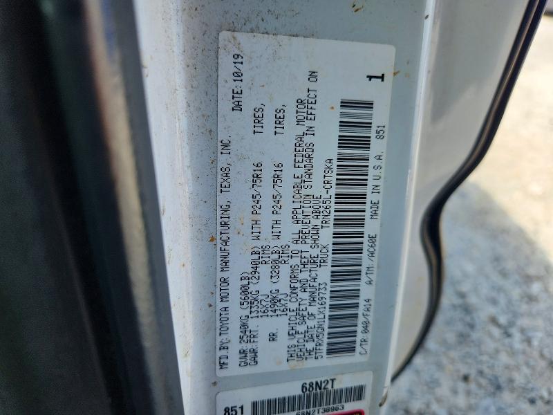 2020 Toyota Tacoma მანქანა იყიდება აუქციონზე, vin: 5TFRX5GN1LX169733, აუქციონის ნომერი: 63824866