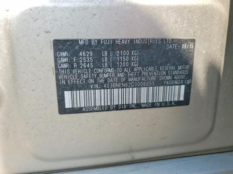 Продаж на аукціоні авто 2016 Subaru Legacy, vin: 4S3BNEN62G3006055, номер лоту: 64287176