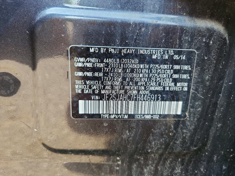 Aukcja sprzedaży 2015 Subaru Forester, vin: JF2SJAHC7FH446913, numer aukcji: 64839086