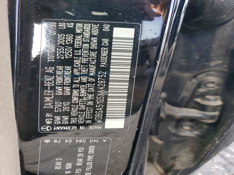 Aukcja sprzedaży 1999 Mercedes-benz S, vin: WDBGA51G5XA428752, numer aukcji: 67318106