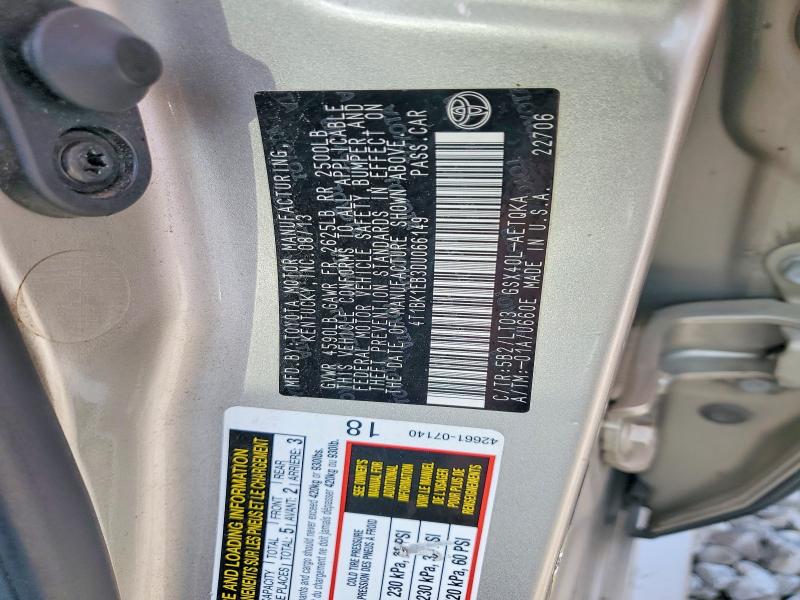 Продажа на аукционе авто 2013 Toyota Avalon, vin: 4T1BK1EB3DU066149, номер лота: 63495006