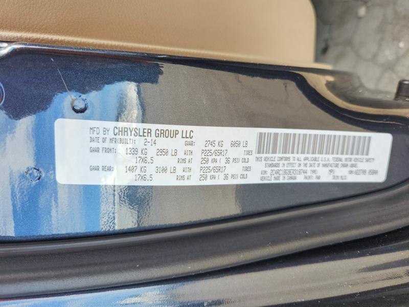 Продаж на аукціоні авто 2014 Chrysler Town & Country, vin: 2C4RC1BG9ER318744, номер лоту: 63864146