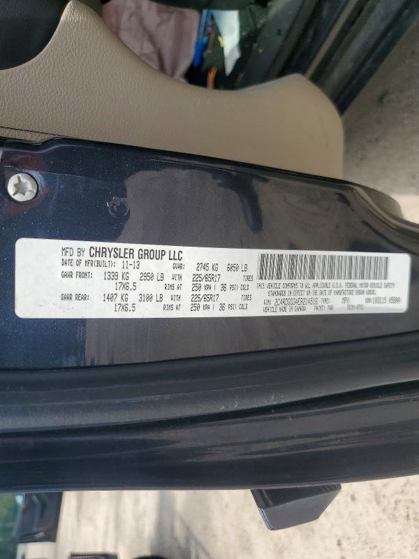 2014 Dodge Grand Caravan მანქანა იყიდება აუქციონზე, vin: 2C4RDGCG4ER214516, აუქციონის ნომერი: 63641506