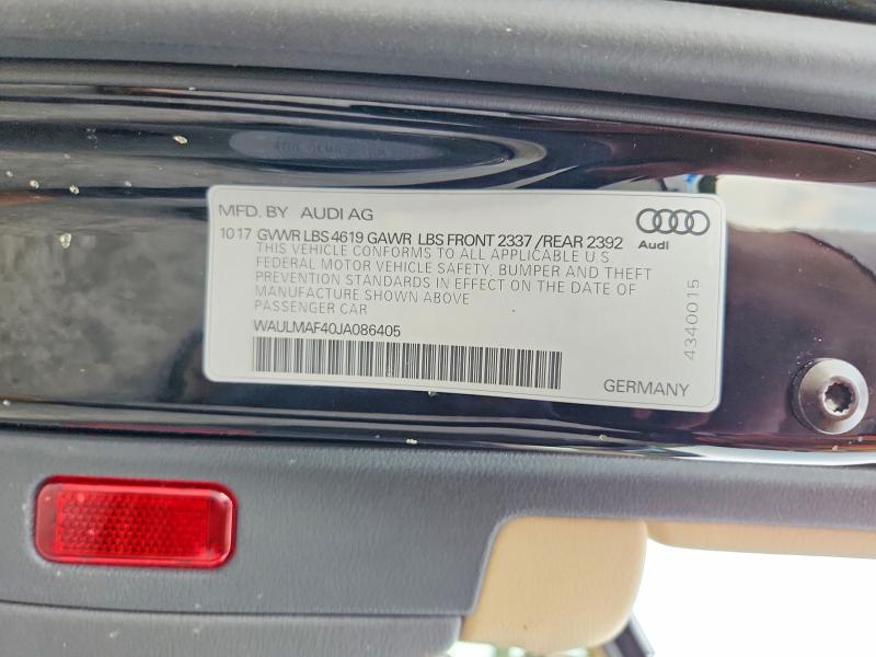 Aukcja sprzedaży 2018 Audi A4, vin: WAULMAF40JA086405, numer aukcji: 64915686