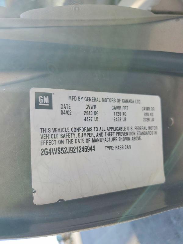 Продаж на аукціоні авто 2002 Buick Century, vin: 2G4WS52J921246944, номер лоту: 66278716