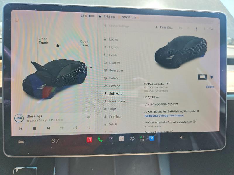 2021 Tesla Model  Y მანქანა იყიდება აუქციონზე, vin: 5YJYGDEE1MF260117, აუქციონის ნომერი: 64493506