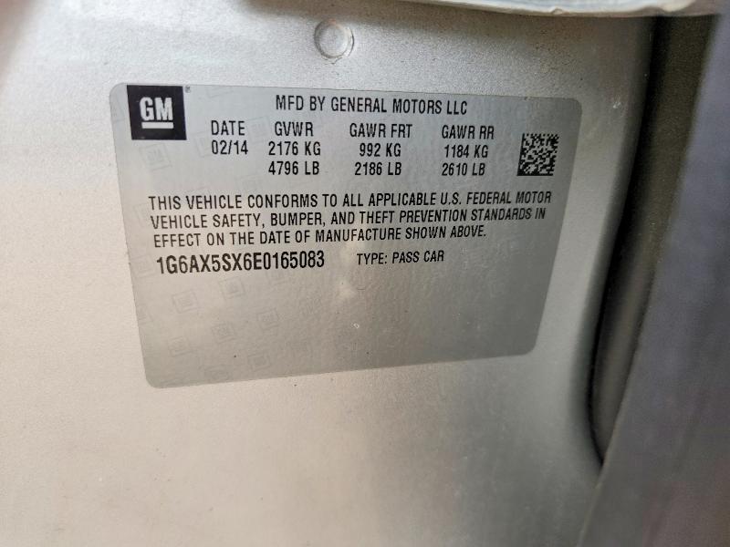 64729066 :رقم المزاد ، 1G6AX5SX6E0165083 vin ، 2014 Cadillac Cts مزاد بيع