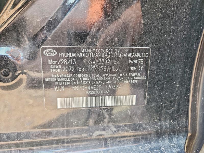 Aukcja sprzedaży 2013 Hyundai Elantra, vin: 5NPDH4AE2DH320327, numer aukcji: 64117246