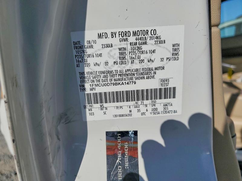 63011696 :رقم المزاد ، 1FMCU0D79BKA14779 vin ، 2011 Ford Escape مزاد بيع