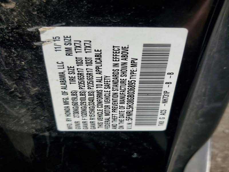 2016 Honda Odyssey მანქანა იყიდება აუქციონზე, vin: 5FNRL5H38GB036895, აუქციონის ნომერი: 64046516