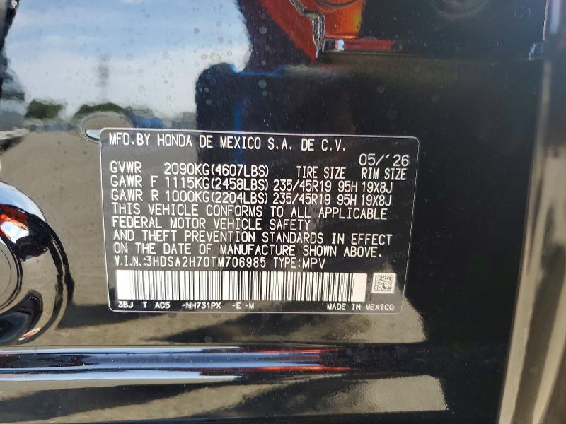 65113546 :رقم المزاد ، 3HDSA2H70TM706985 vin ، 2026 Acura Adx مزاد بيع