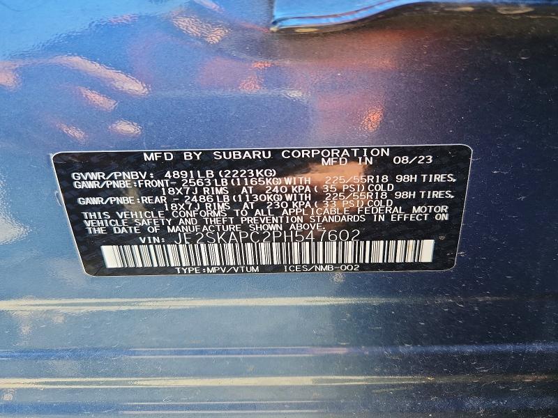Продаж на аукціоні авто 2023 Subaru Forester, vin: JF2SKAPC2PH547602, номер лоту: 63407086
