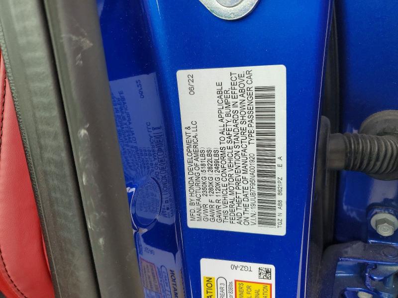 65396916 :رقم المزاد ، 19UUB7F95NA001920 vin ، 2022 Acura Tlx مزاد بيع