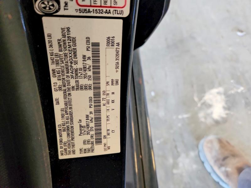 2014 Ford Fiesta მანქანა იყიდება აუქციონზე, vin: 3FADP4GXXEM128196, აუქციონის ნომერი: 64485866