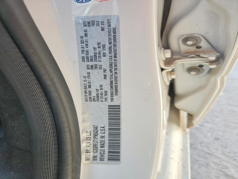 2023 Ram 1500 მანქანა იყიდება აუქციონზე, vin: 1C6SRFJT1PN542447, აუქციონის ნომერი: 66035366