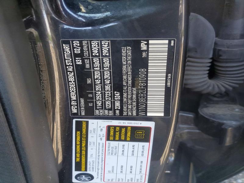 65361916 :رقم المزاد ، W1N0J8EB2LF810908 vin ، 2020 Mercedes-benz Glc Coupe مزاد بيع