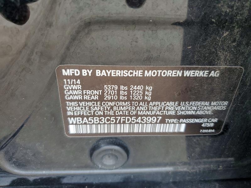 Продаж на аукціоні авто 2015 Bmw 535, vin: WBA5B3C57FD543997, номер лоту: 64883376