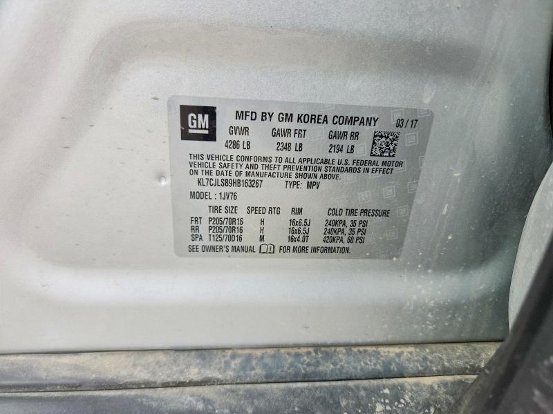 Auction sale of the 2023 Chevrolet Trax, vin: KL7CJLSB9HB163267, lot number: 61927676
