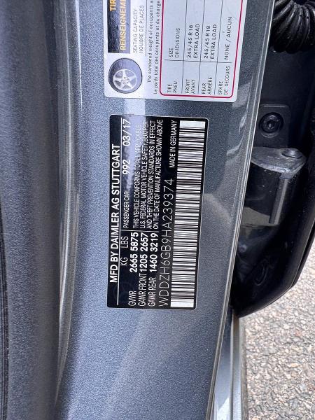 65158846 :رقم المزاد ، WDDZH6GB9HA239374 vin ، 2017 Mercedes-benz E مزاد بيع